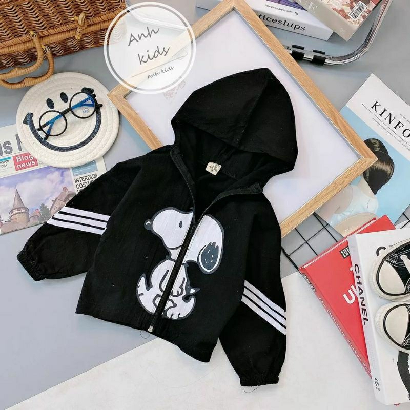Hot trend | Áo khoác đũi unisex in Cún Snoopy siêu ngộ nghĩnh cho bé 8-18kg