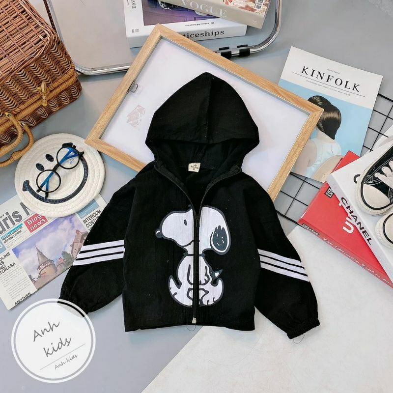 Hot trend | Áo khoác đũi unisex in Cún Snoopy siêu ngộ nghĩnh cho bé 8-18kg