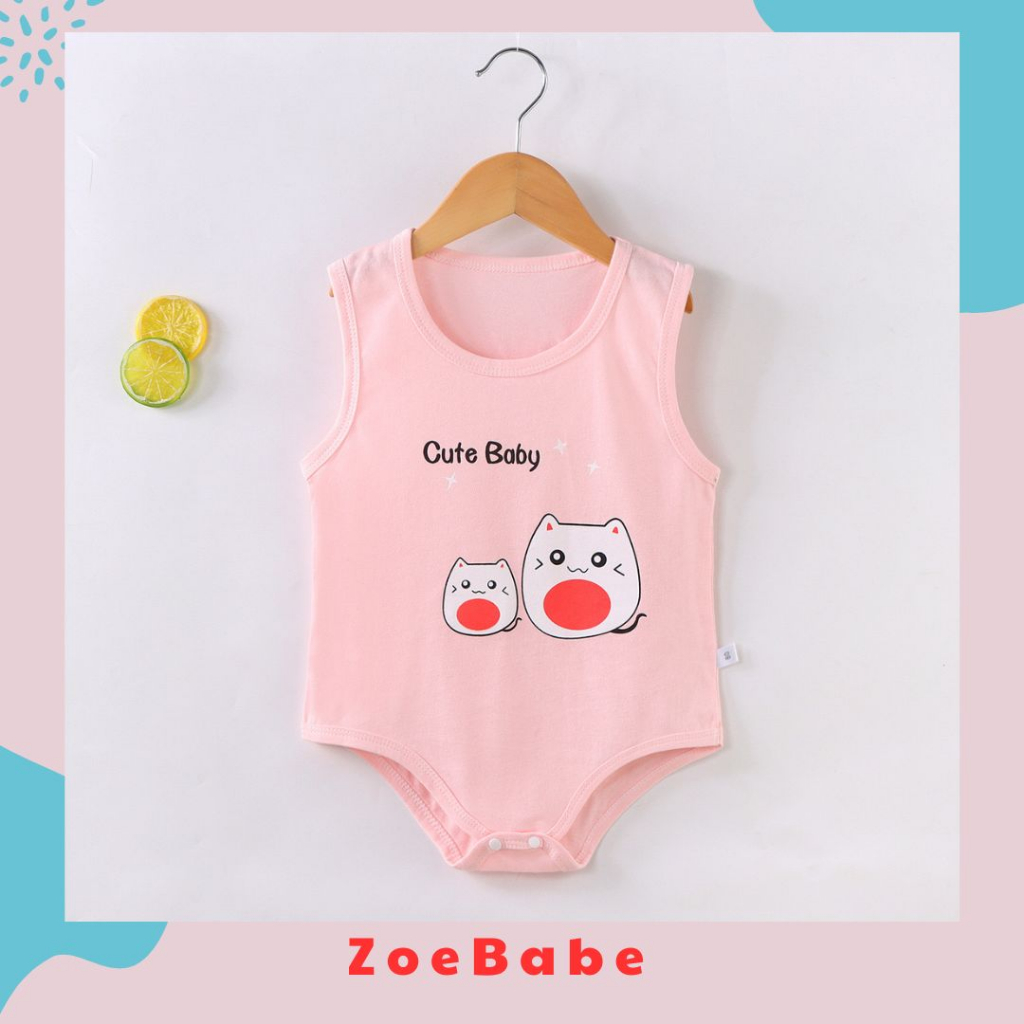 Body Chip, Bodysuit Ba Lỗ Thoàng Mát Mùa Hè, Mẫu Mới 2023 Cho Bé Trai Bé Gái Từ 3-12kg, Hàng Nhập Quảng Châu