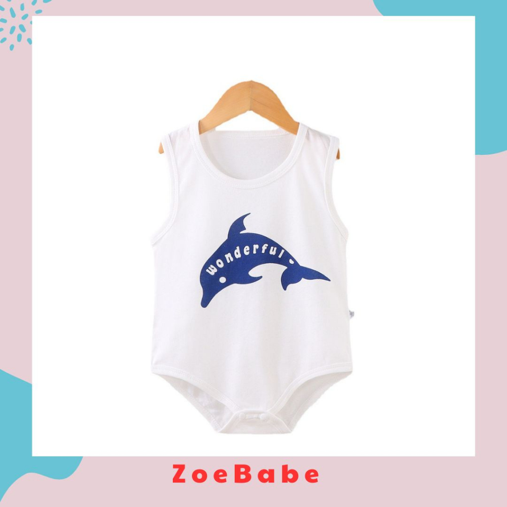 Body Chip, Bodysuit Ba Lỗ Thoàng Mát Mùa Hè, Mẫu Mới 2023 Cho Bé Trai Bé Gái Từ 3-12kg, Hàng Nhập Quảng Châu