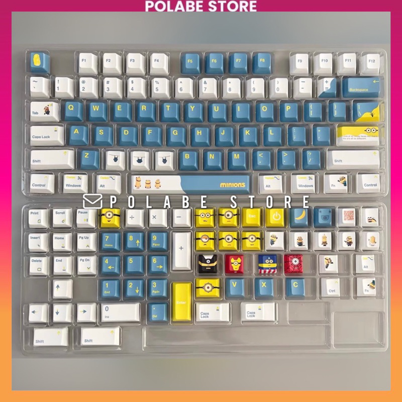Keycap Minion INDUSTRIES Profile chất liệu PBT dyesub dùng trên nhiều layout bàn phím cơ - Polabe Store