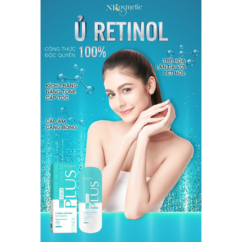 Ủ TRẮNG HẤP ĐÊM RETINOL PLUS - NÂNG TONE DA, KÍCH TRẮNG
