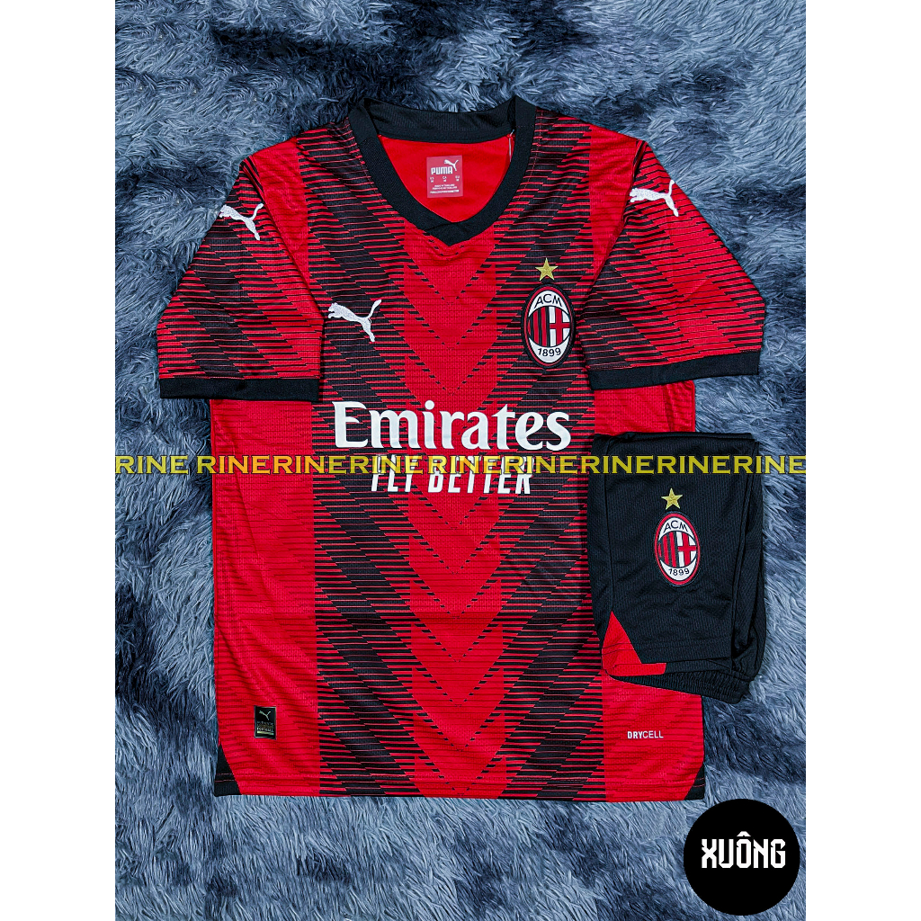 Bộ Áo bóng đá AC Milan mùa mới 2023 - 2024 hàng Thailand chuẩn thi đấu 100%. Cam kết Y Hình