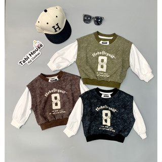 Áo nỉ bé trai nhiều màu tay phối trắng phong cách hàn quốc cho bé từ 1-6 tuổi