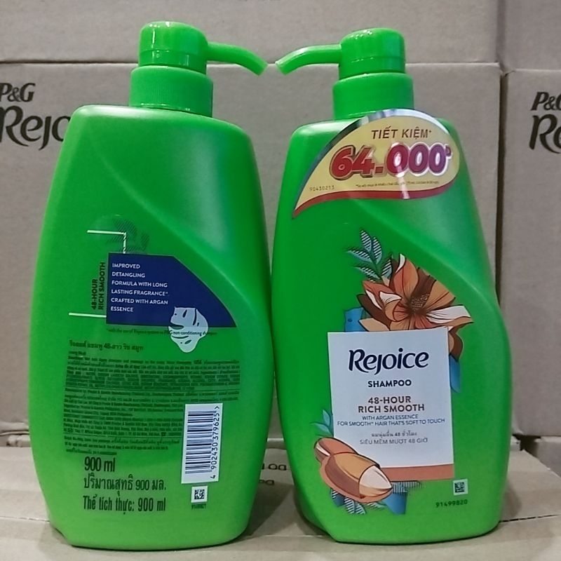 Dầu gội rejoice siêu mềm mượt 900g giúp tóc mượt hơn.