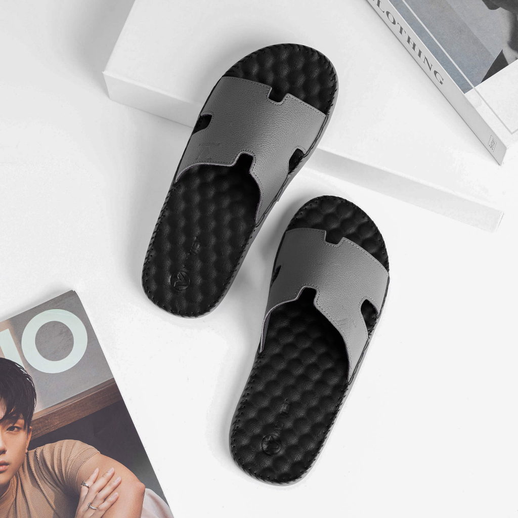 Dép quai ngang nam chữ H, dép nam boy phố, dép nam đẹp nhất 2023 BSH T đế cao su bền đẹp, thời trang siêu hot