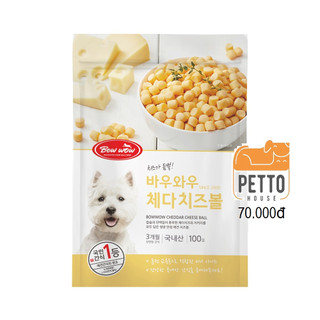 Bánh thưởng cho chó Phô mai viên Bowwow Cheese ball 100g