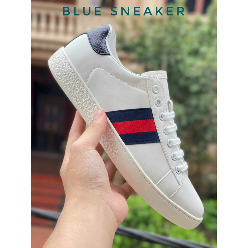Giày Gucci chun , gc ong , rắn thêu , loved , for love 3 vạch thể thao nam nữ trắng sneaker