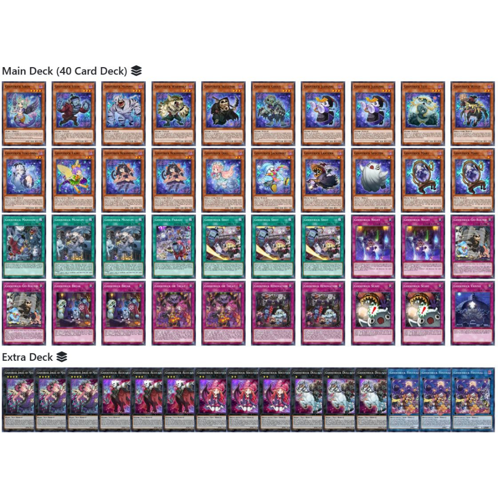 Bài YuGiOh - Bộ 54 lá bài Ghostrick Deck - Card Game VN Giá Rẻ