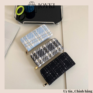 Ví bóp nữ dáng dài đẹp chất vải dạ cao cấp joyki nt35