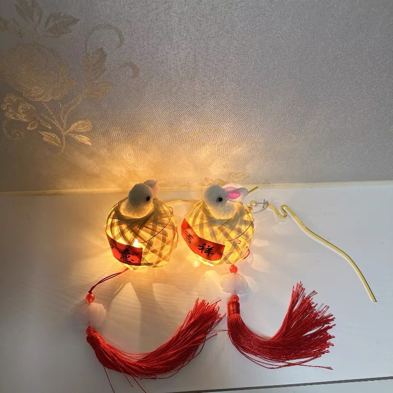 Đèn lồng giỏ tre con thỏ có đèn phát sáng đèn lồng trung thu mẫu mới nhất 2023