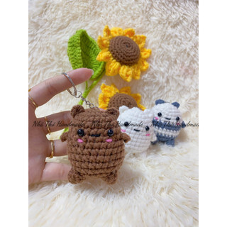 [ Handmade ] Móc khóa len gấu We Bare Bears bằng len