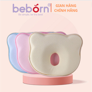 Gối chống bẹp đầu cho bé BEBORN LOVE cao su non chống trào ngược cao cấp êm ái hình họa tiết siêu xinh