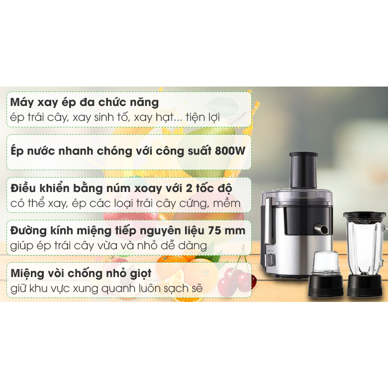 Máy xay ép đa năng Panasonic MJ-DJ31SRA hàng trưng bầy như mớihàng chính hãng 100% bảo hành