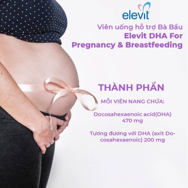 Viên DHA Elevit bầu, Elevit DHA cho mẹ bầu và cho con bú