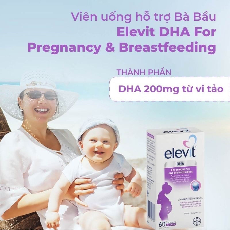 Viên DHA Elevit bầu, Elevit DHA cho mẹ bầu và cho con bú