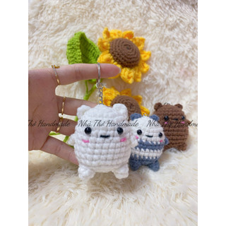 [ Handmade ] Móc khóa len gấu We Bare Bears bằng len