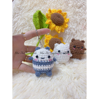 [ Handmade ] Móc khóa len gấu We Bare Bears bằng len