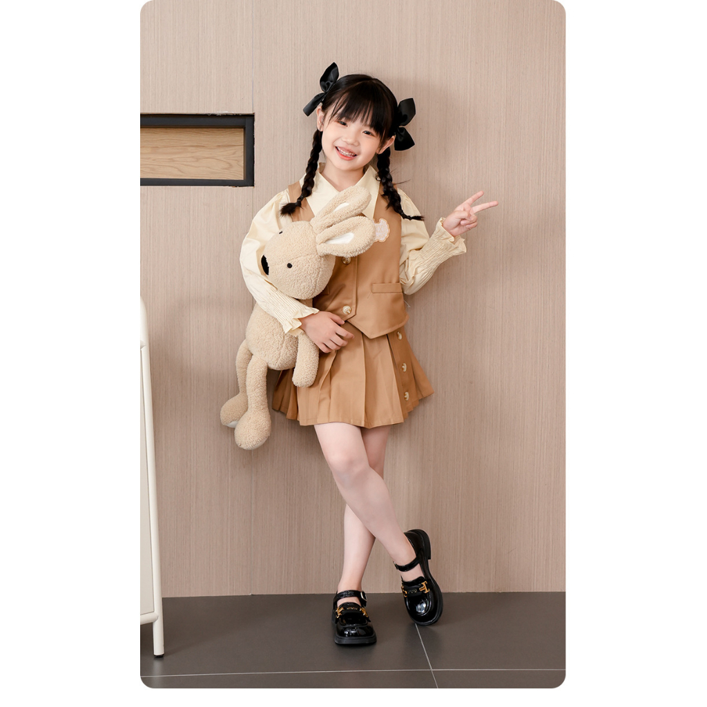 Giày búp bê da bóng cá tính HOT 2023 mã xd-2818 Quảng Châu cao cấp cho bé gái từ 3 tuổi đến 15 tuổi