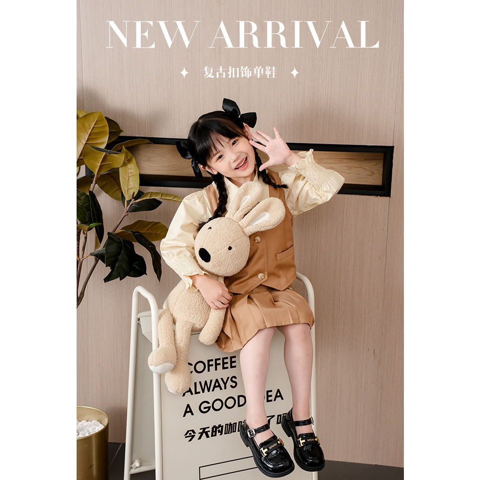 Giày búp bê da bóng cá tính HOT 2023 mã xd-2818 Quảng Châu cao cấp cho bé gái từ 3 tuổi đến 15 tuổi