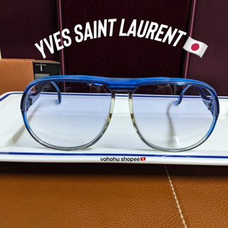 Gọng kính nam nữ thương hiệu YSL màu xanh đại dương.