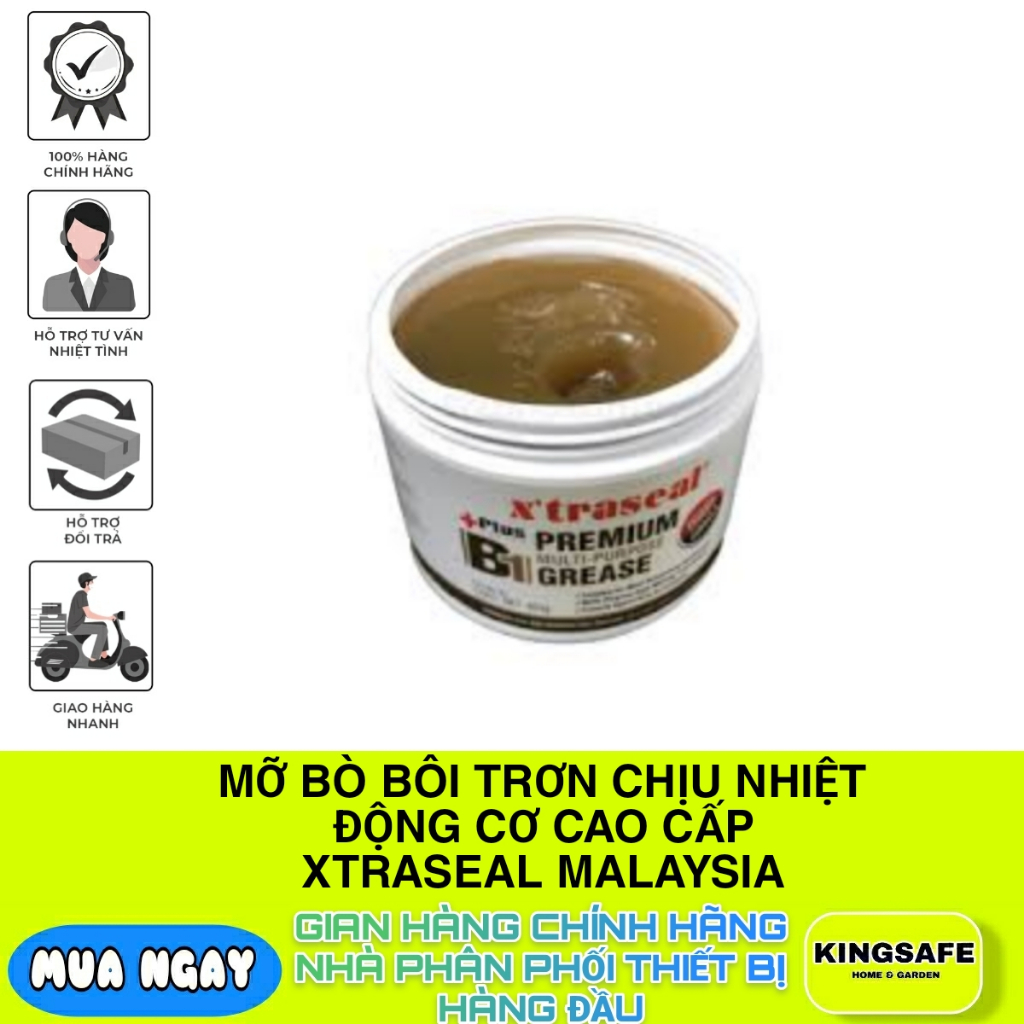 MỠ BÒ , MỠ BÔI TRƠN ĐỘNG CƠ , CHI TIẾT MÁY CAO CẤP TINH KHIẾT , CHỊU NHIỆT  X’TRASEAL MALAYSIA B1 HỘP 450 G