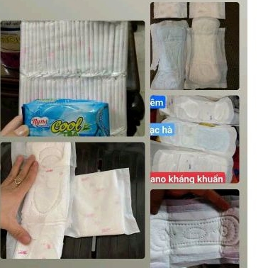 Combos 100 miếng Băng vệ sinh trần Nyna, Moha ngày, đêm-có cánh, siêu mỏng, hương bạc hà nhẹ thơm mát