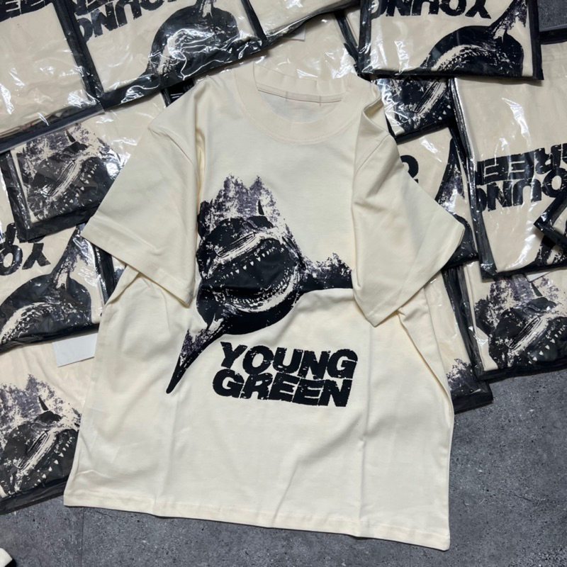 Áo thun Unisex form over full tag mác qc