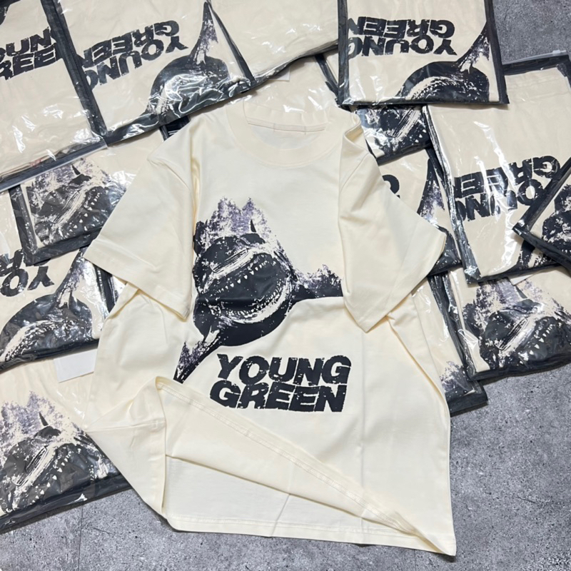 Áo thun Unisex form over full tag mác qc