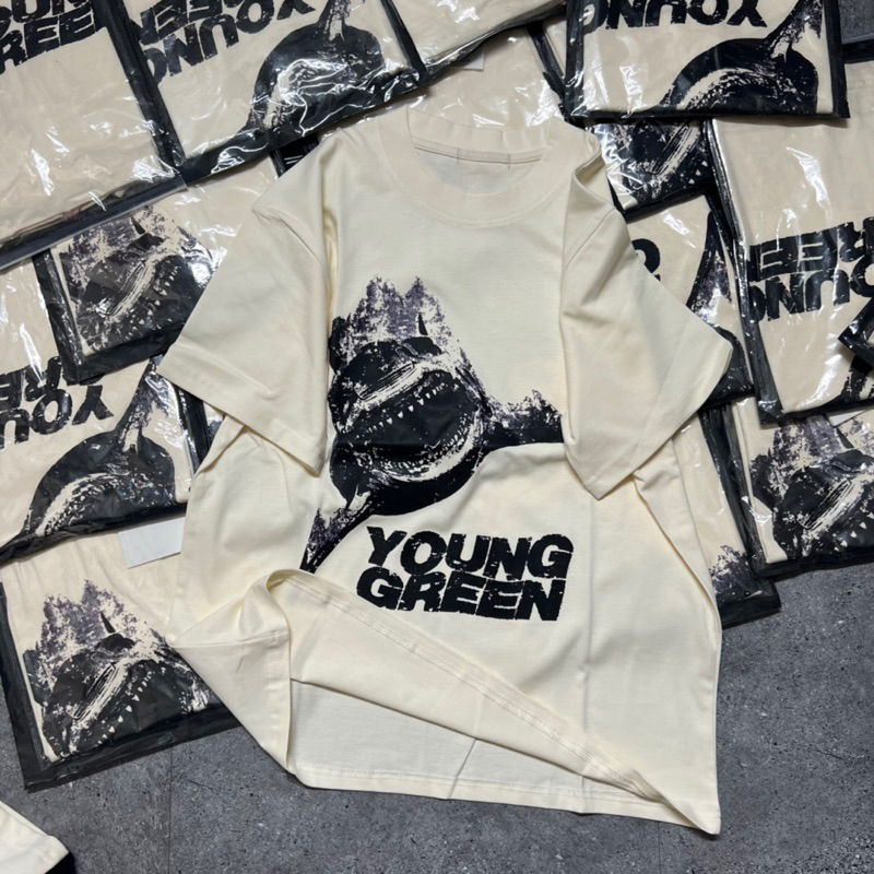 Áo thun Unisex form over full tag mác qc