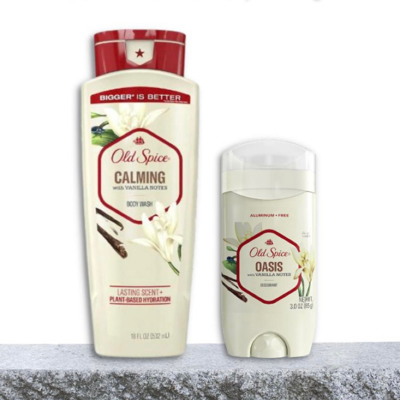 Combo Old Spice sữa tắm Calming 532ml  + sáp lăn khử mùi Oasis 85g