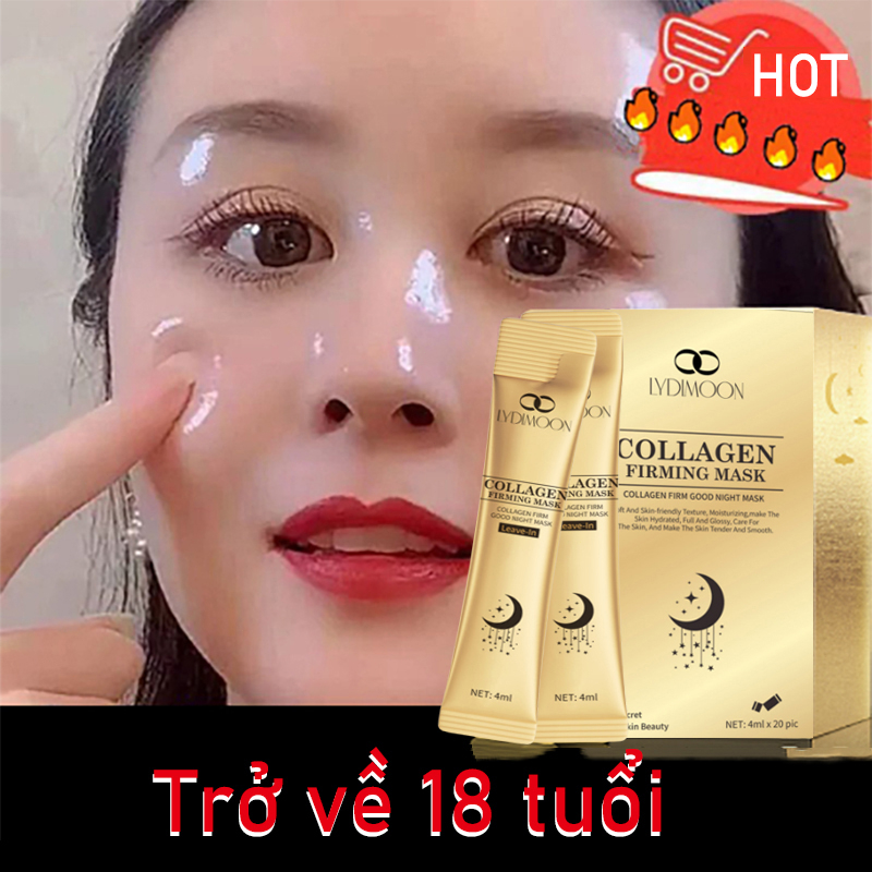 Mặt nạ ngủ mặt nạ qua đêm Mask ngủ collagen 4ml*20pcs làm căng và mịn da cải thiện tình trạng xỉn màu nếp nhăn
