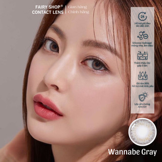 Áp Tròng Wannabe Gray C301 GRAY 14.2 - Kính Áp Tròng FAIRY SHOP CONTACT LENS độ 0 đến 8