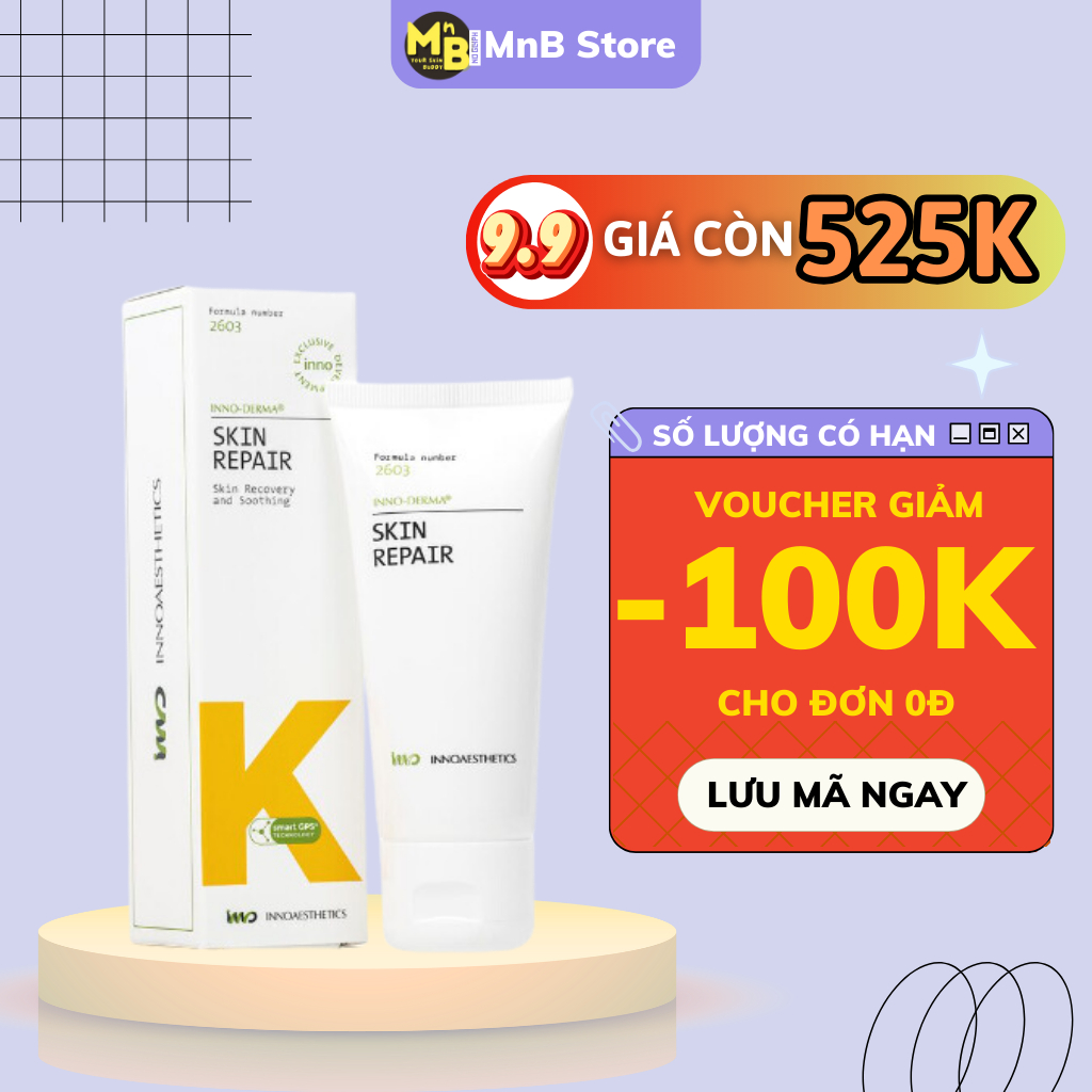 Kem Dưỡng sửa chữa, Phục Hồi da Innoaesthetics Inno - Derma Skin repair Kem Inno K 60g