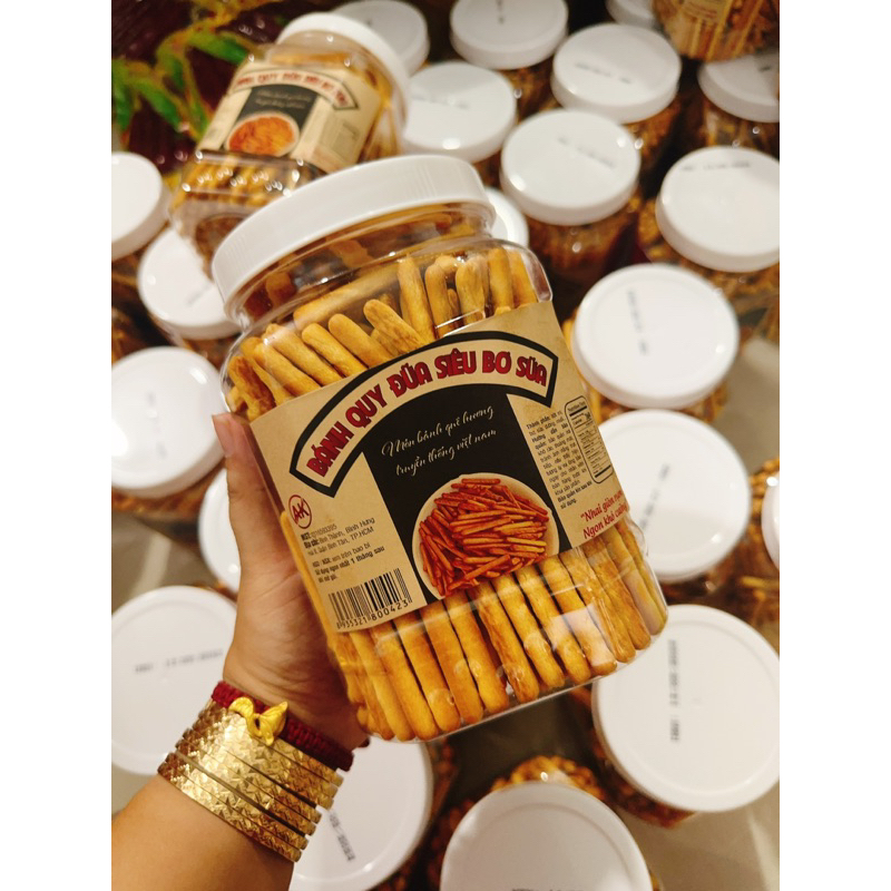 Bánh quy đũa chấm sữa hủ 500gr