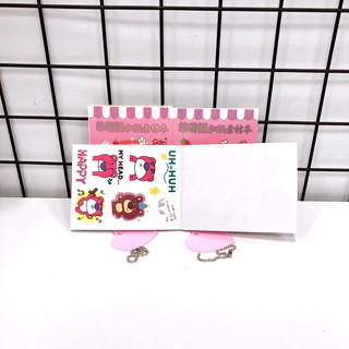 [Sỉ-Ảnh thật] Sổ sticker gấu dâu kèm móc khoá