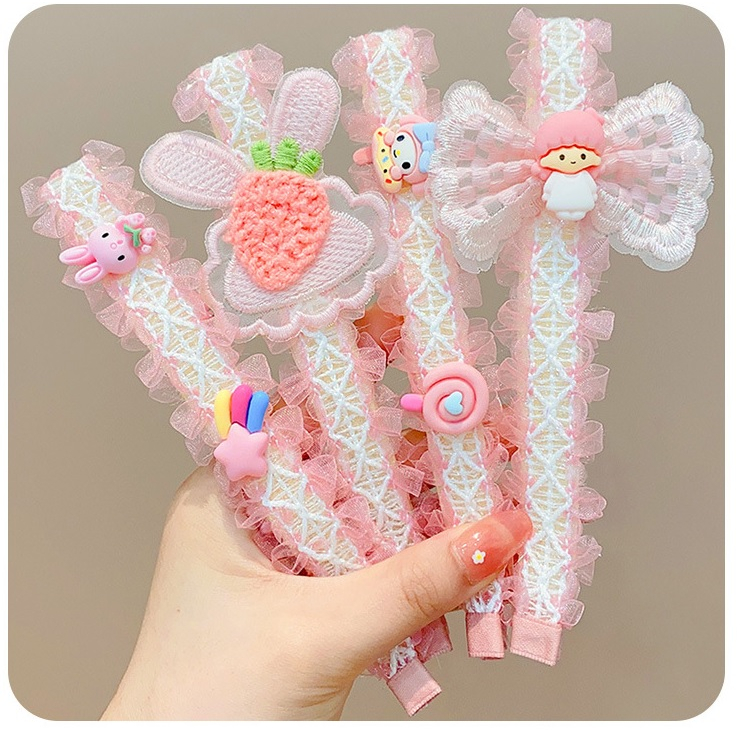 Băng đô dán tóc nhiều hoạt hình dễ thương phong cách Hàn Quốc cho bé BDA - Băng đô dán