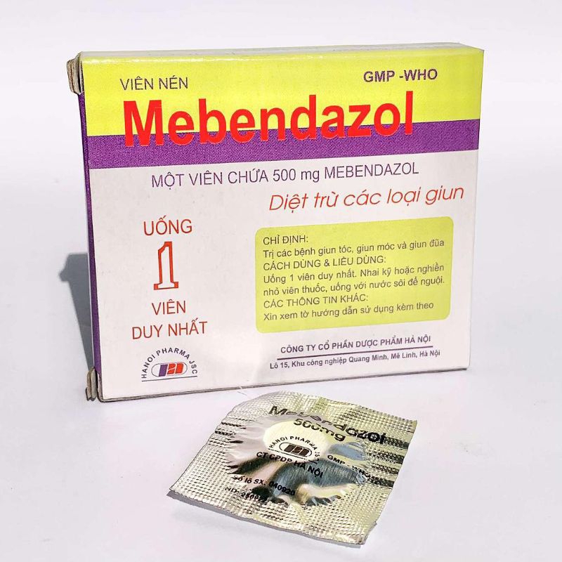 ✅ TAY GIUN MEBENDAZOL 500