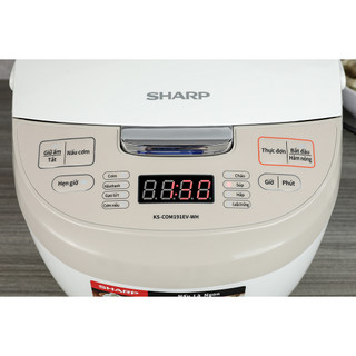 Nồi cơm điện tử Sharp 1.8 lít KS-COM191EV-WH / COM191EV - Hàng chính hãng