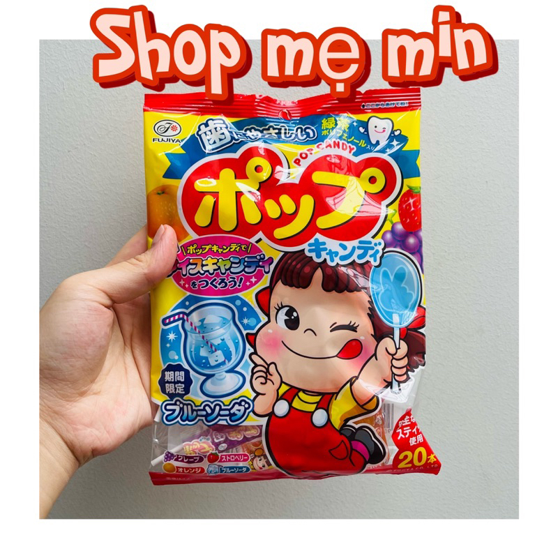 Kẹo mút trái cây không sâu răng Fujiya 12M+ Nhật Bản , Kẹo không sâu răng cho bé gói 20 cây