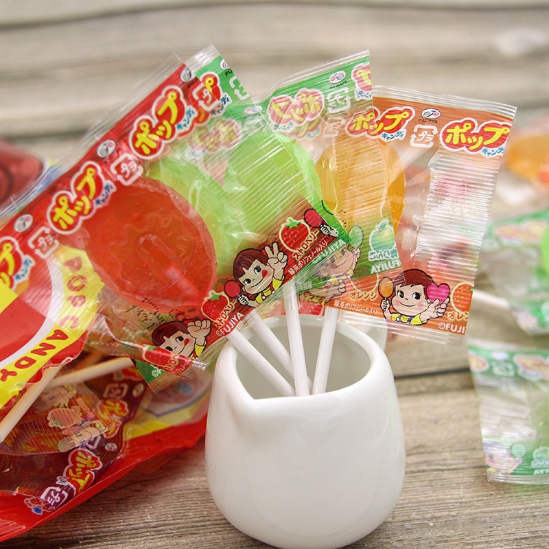 Kẹo mút trái cây không sâu răng Fujiya 12M+ Nhật Bản , Kẹo không sâu răng cho bé gói 20 cây