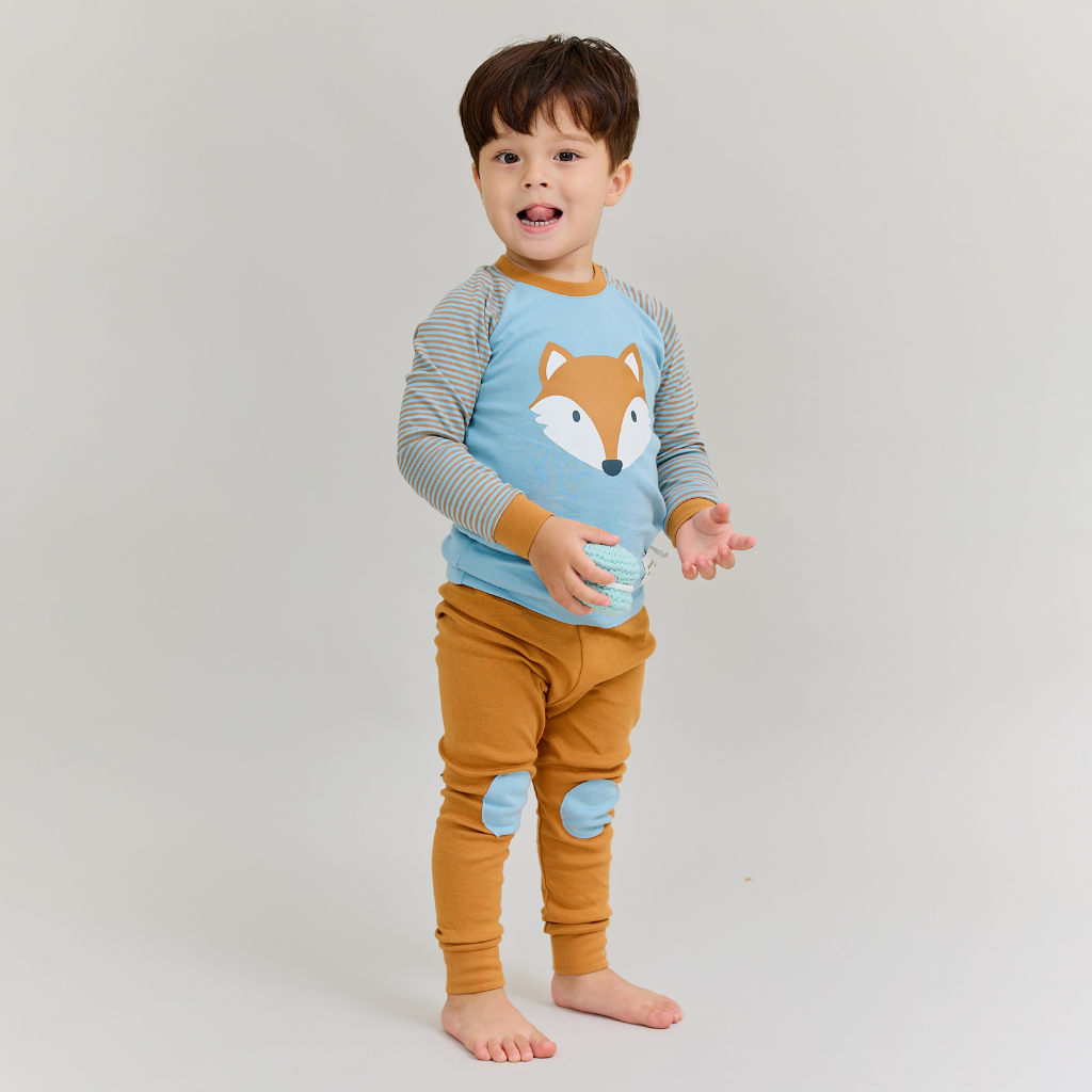 Đồ bộ quần áo dài tay cotton mùa thu đông cho bé trai và bé gái Unifriend Hàn Quốc U2023-13. Size 3, 4, 5, 6, 7, 8 tuổi