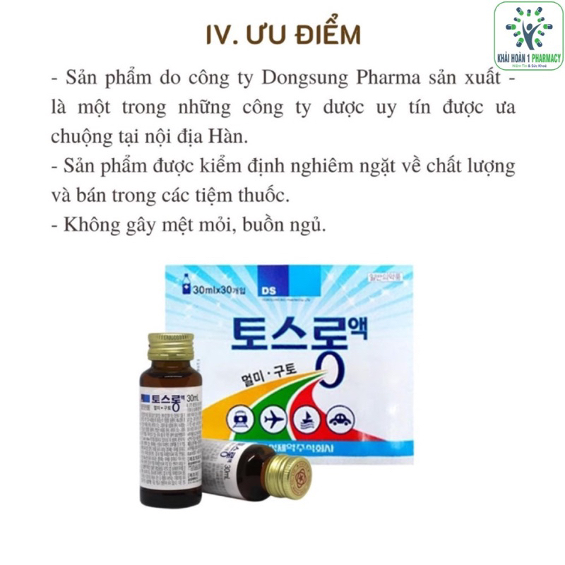 Nước chống say tàu xe Hàn Quốc