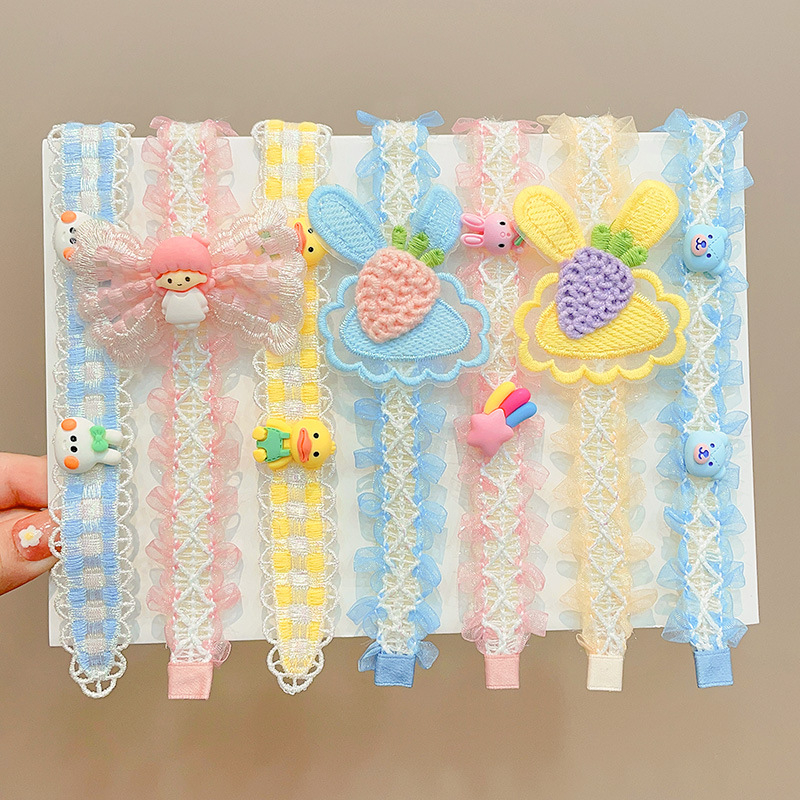 Băng đô dán tóc nhiều hoạt hình dễ thương phong cách Hàn Quốc cho bé BDA - Băng đô dán