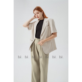 Ria de leidi - áo blazer tay ngắn độn vai hiện đại, sang trọng | cool blazer