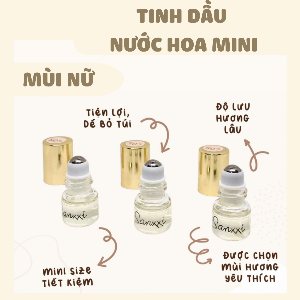 - NỮ - TINH DẦU NƯỚC HOA 1ML