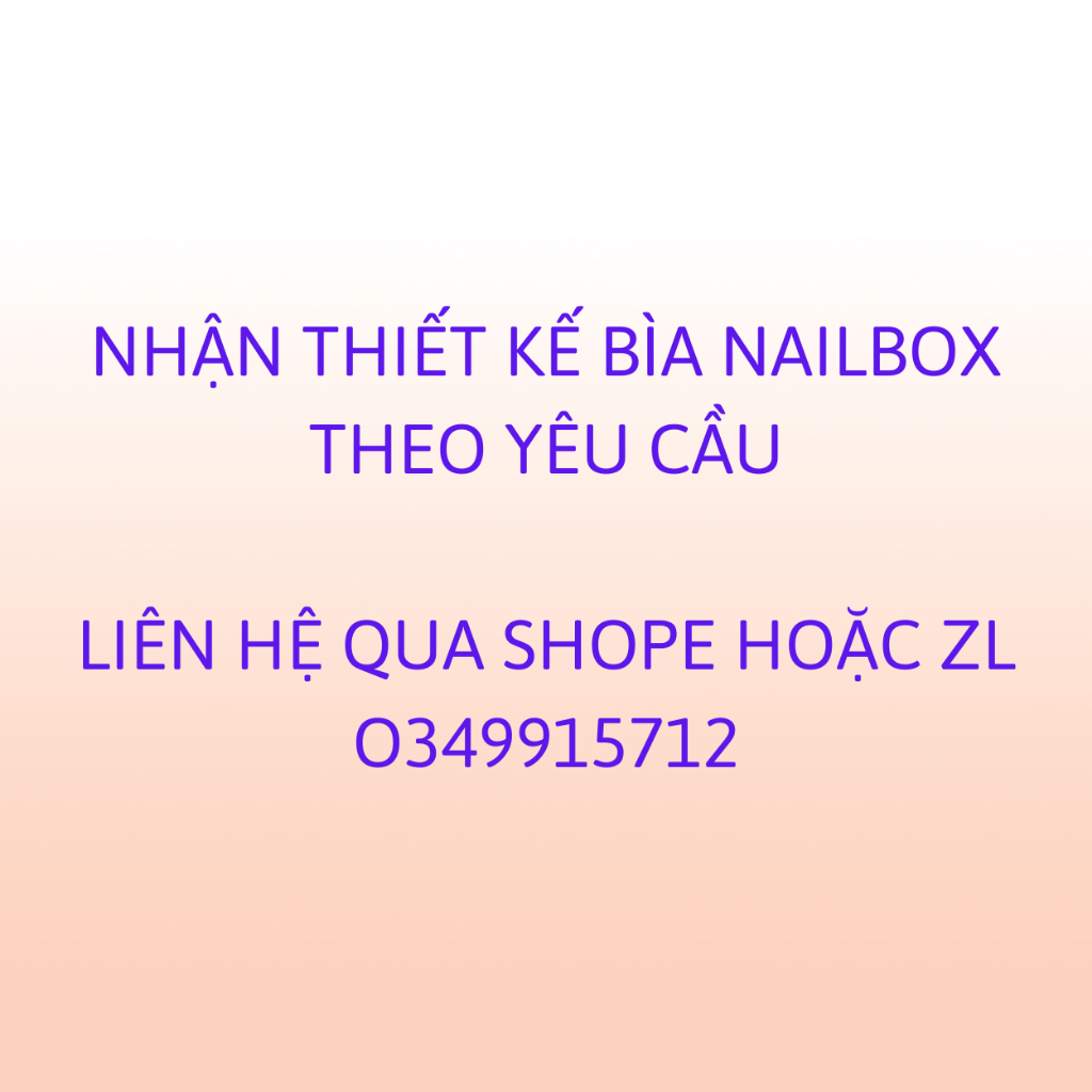 Bìa nailbox 2 mặt  - Thẻ gắn móng tay giả, bìa nailbox thiết kế size 9x11cm giấy C300
