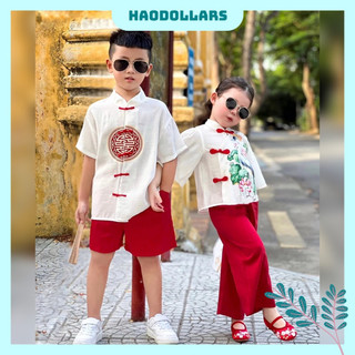 Quần áo cho bé diện lễ tết , hán phục cách tân siêu dễ thương