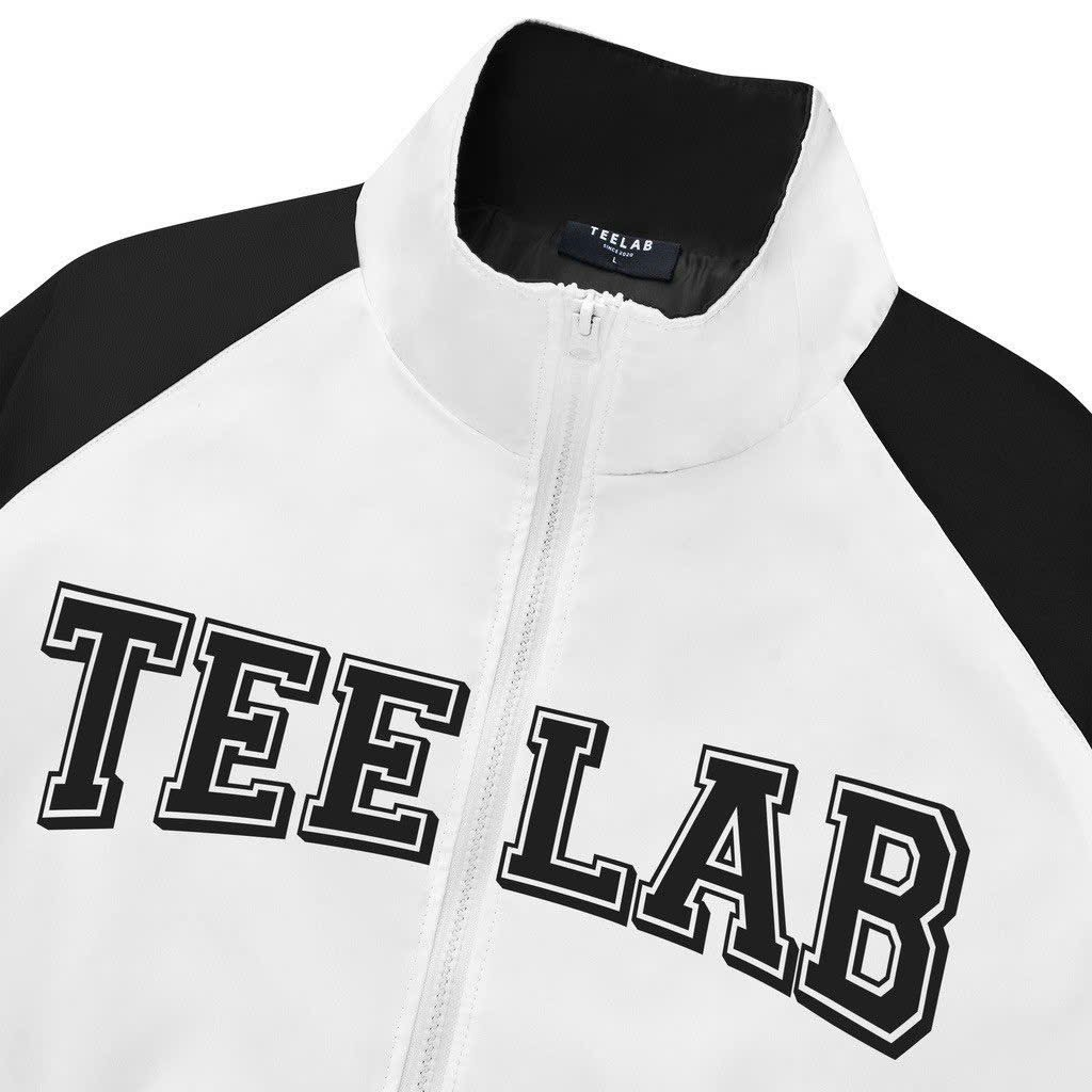 Áo Khoác dù Chữ TEELAB Unisex Phối Màu Thu Đông - Kiểu Áo Bomber Gió 2 Lớp Khóa Kéo Zip Nam Nữ Couple