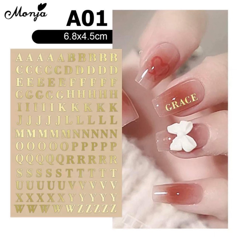 Sticker dán móng chữ mẫu hot 2023